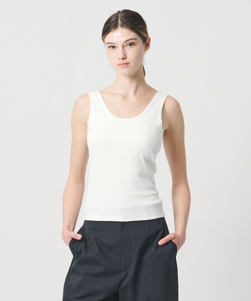 LOEFF(ロエフ)の「<LOEFF>ベアテレコ タンクトップ(Tシャツ/カットソー・レディース・ブラック/ネイビー/ホワイト・FREE)」の4枚目の写真