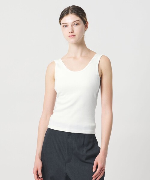 LOEFF(ロエフ)の「<LOEFF>ベアテレコ タンクトップ(Tシャツ/カットソー・レディース・ブラック/ネイビー/ホワイト・FREE)」の5枚目の写真