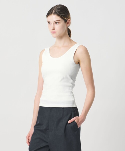 LOEFF(ロエフ)の「<LOEFF>ベアテレコ タンクトップ(Tシャツ/カットソー・レディース・ブラック/ネイビー/ホワイト・FREE)」の6枚目の写真