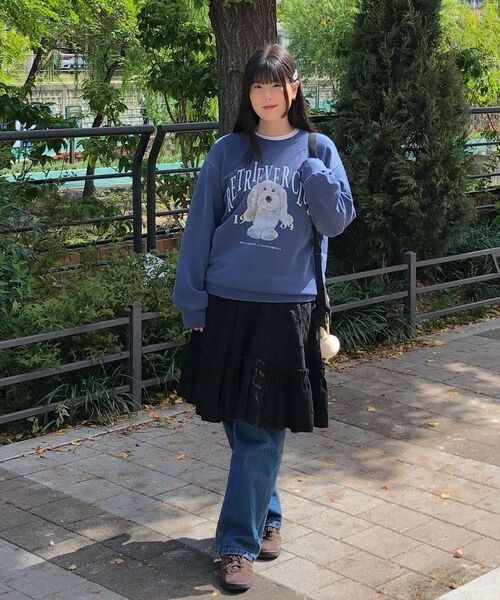 Retriever Club（レトリーバークラブ）の「RETRIEVER DOLL CREWNECK [PIGMENT NAVY]（スウェット・レディース・その他・M/L/XL）」の4枚目の写真