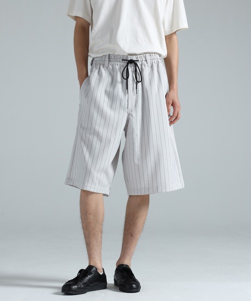 Y-3(ワイスリー)の「Y-3 PINSTRIPE SPORT UNIFORM SHORTS(その他パンツ・メンズ・ホワイト系その他・SMALL/X-SMALL/MEDIUM/LARGE)」の1枚目の写真