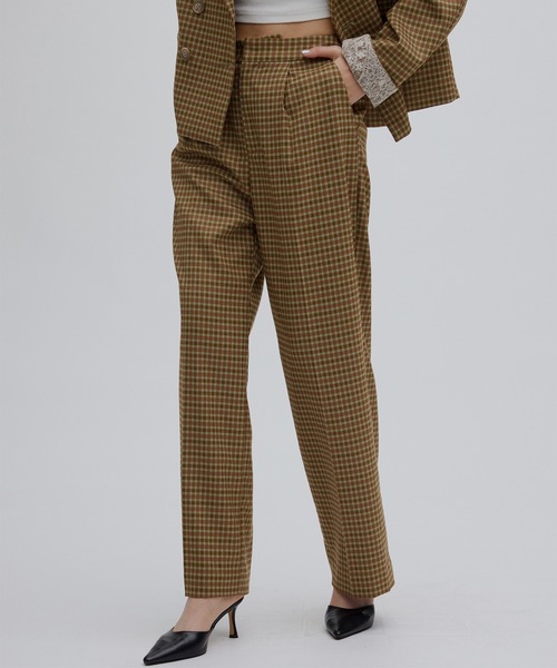 Ameri（アメリ）の「SATIN LACE LAYERED PANTS（スラックス・レディース・ベージュ/ネイビー・MEDIUM/SMALL）」の8枚目の写真