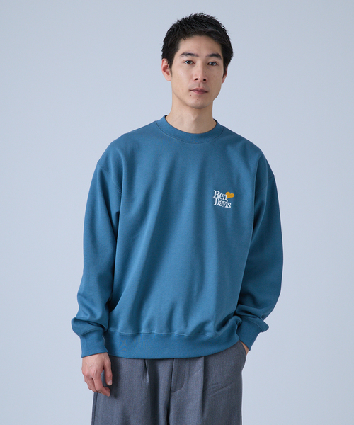 BEN DAVIS(ベンデイビス)の「【BEN DAVIS / ベンデイビス】別注 Heart LOGO CREW(スウェット・メンズ・ネイビー/グレー/ブラック/グリーン・LARGE/MEDIUM)」の4枚目の写真