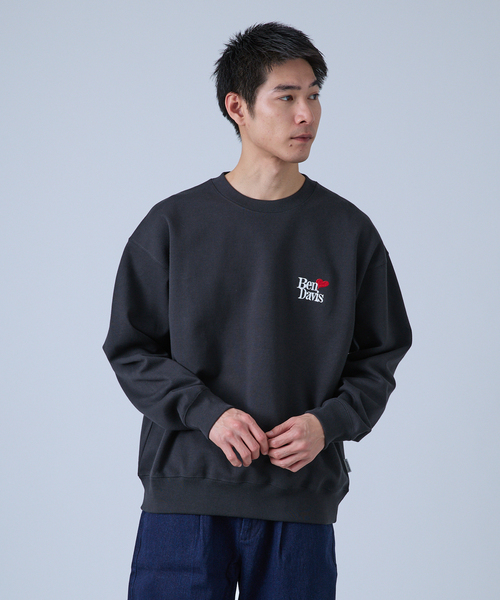 BEN DAVIS(ベンデイビス)の「【BEN DAVIS / ベンデイビス】別注 Heart LOGO CREW(スウェット・メンズ・ネイビー/グレー/ブラック/グリーン・LARGE/MEDIUM)」の6枚目の写真