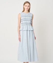 ANAYI | カラーストライプスモッキング ワンピース(ワンピース)