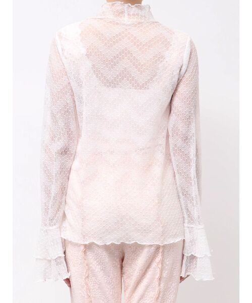 merry jenny（メリージェニー）の「シアーレーストップス（Tシャツ/カットソー・レディース・オフホワイト/ピンク・FREE）」の15枚目の写真