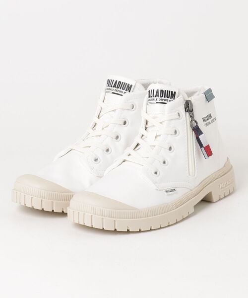 PALLADIUM（パラディウム）の「SP20 HI TECH OUTZIP サイドジップ ハイカット シューズ ユニセックス（スニーカー・メンズ・ホワイト/ベージュ系その他/ブラック・29cm/25.5cm/25cm/24.5cm/24cm/23.5cm/23cm/28cm/27.5cm/27cm/26.5cm/26cm/22.5cm）」の12枚目の写真