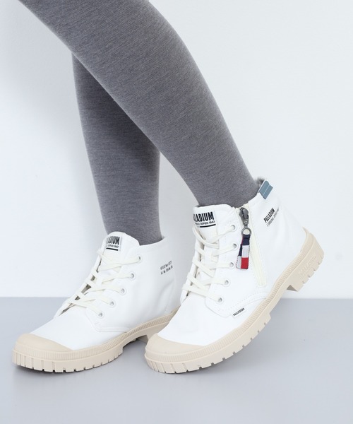 PALLADIUM（パラディウム）の「SP20 HI TECH OUTZIP サイドジップ ハイカット シューズ ユニセックス（スニーカー・メンズ・ホワイト/ベージュ系その他/ブラック・29cm/25.5cm/25cm/24.5cm/24cm/23.5cm/23cm/28cm/27.5cm/27cm/26.5cm/26cm/22.5cm）」の16枚目の写真