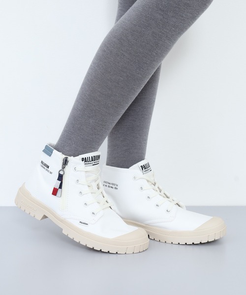 PALLADIUM（パラディウム）の「SP20 HI TECH OUTZIP サイドジップ ハイカット シューズ ユニセックス（スニーカー・メンズ・ホワイト/ベージュ系その他/ブラック・29cm/25.5cm/25cm/24.5cm/24cm/23.5cm/23cm/28cm/27.5cm/27cm/26.5cm/26cm/22.5cm）」の18枚目の写真