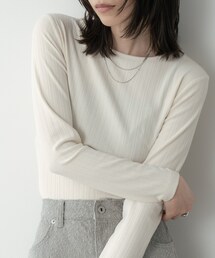 GALLEST | バックオープンリブ長袖Tシャツ(Tシャツ/カットソー)