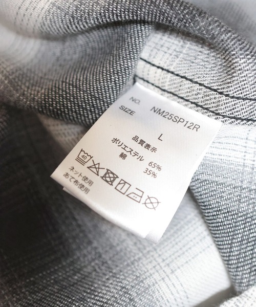 Naive magic(ナイーブマジック)の「Naive magic (ナイーブマジック) オンブレチェック 長袖 シャツ ルーズサイズ 柄 NM25SP12R メンズ レディース(シャツ/ブラウス・メンズ・ブラック/ブルー/ブラック×ホワイト/ホワイト・M/LL/L)」の20枚目の写真