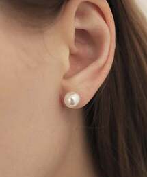 HAS（ハズ）の「[SLIVER925] LV010 8mm Simple pearl earrings（ピアス（両耳用））」