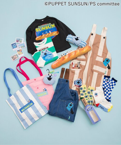 BREEZE（ブリーズ）の「パペットスンスン トートBAG（トートバッグ・キッズ・ブルー/ピンク・FREE）」の4枚目の写真