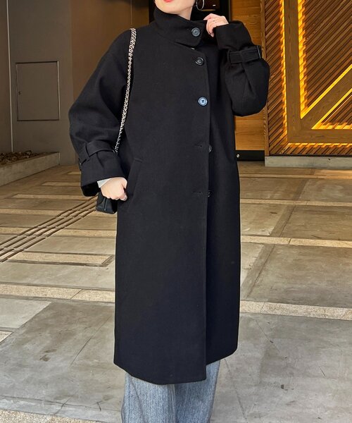 un dix cors（アンディコール）の「スタンドカラーロングコート（その他アウター・レディース・ライトグレー/ブラック/オフホワイト・FREE）」の17枚目の写真