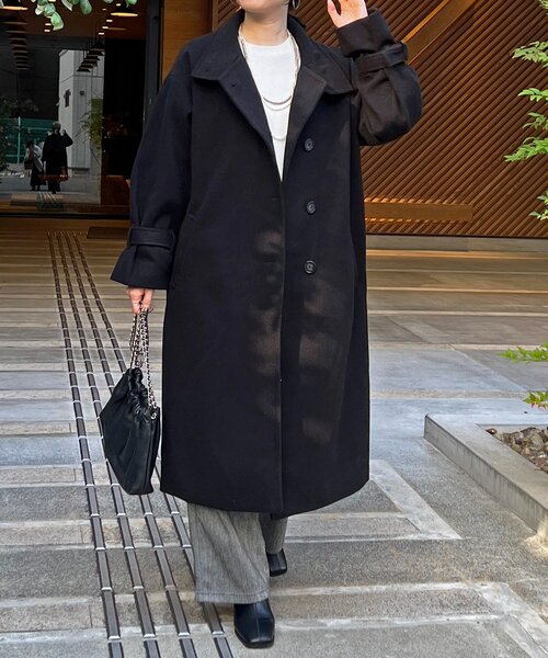 un dix cors（アンディコール）の「スタンドカラーロングコート（その他アウター・レディース・ライトグレー/ブラック/オフホワイト・FREE）」の19枚目の写真