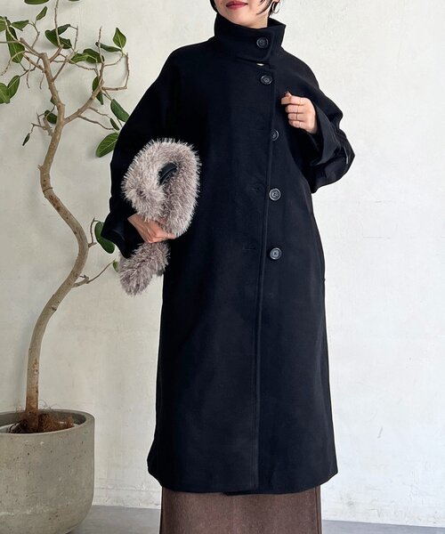 un dix cors（アンディコール）の「スタンドカラーロングコート（その他アウター・レディース・ライトグレー/ブラック/オフホワイト・FREE）」の21枚目の写真