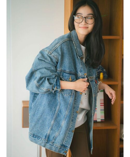 Ungrid（アングリッド）の「ビッグシルエットデニムジャケット（デニムジャケット・レディース・ブルー・FREE）」の2枚目の写真