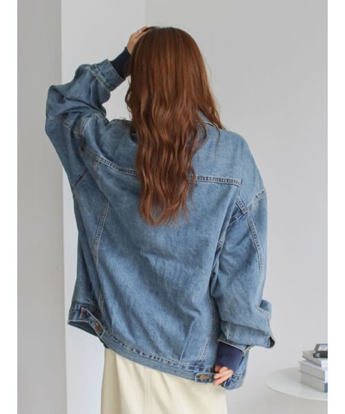 Ungrid（アングリッド）の「ビッグシルエットデニムジャケット（デニムジャケット・レディース・ブルー・FREE）」の16枚目の写真