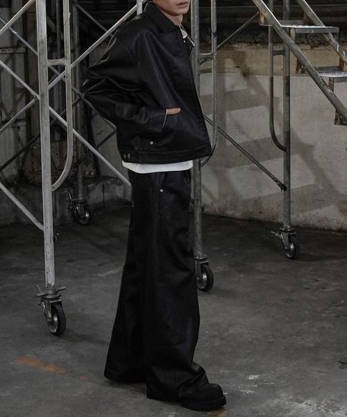 LANDNESS(ランドネス)の「【LANDNESS/ランドネス】COATED DENIM ZIP JACKET/コーティッドデニムジップジャケット(デニムジャケット・メンズ・ブラック・S/M/L)」の8枚目の写真