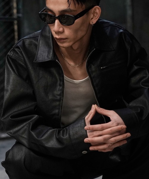 LANDNESS(ランドネス)の「【LANDNESS/ランドネス】COATED DENIM ZIP JACKET/コーティッドデニムジップジャケット(デニムジャケット・メンズ・ブラック・S/M/L)」の17枚目の写真