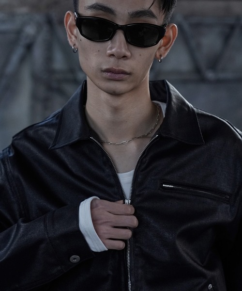 LANDNESS(ランドネス)の「【LANDNESS/ランドネス】COATED DENIM ZIP JACKET/コーティッドデニムジップジャケット(デニムジャケット・メンズ・ブラック・S/M/L)」の14枚目の写真