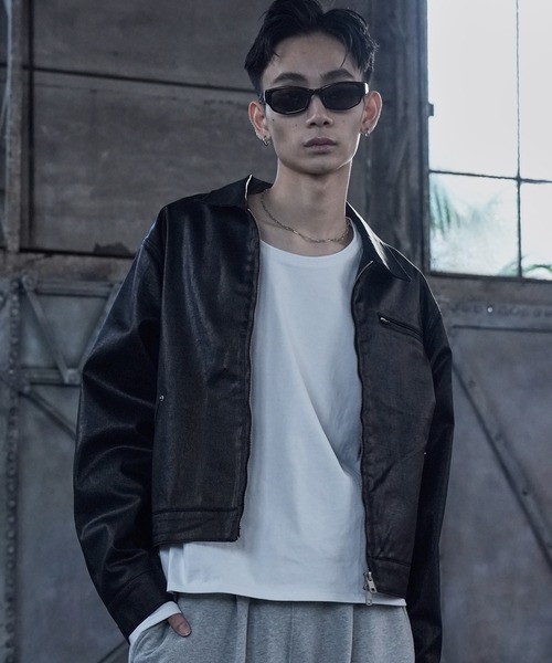 LANDNESS/ランドネス】COATED DENIM ZIP JACKET/コーティッドデニム