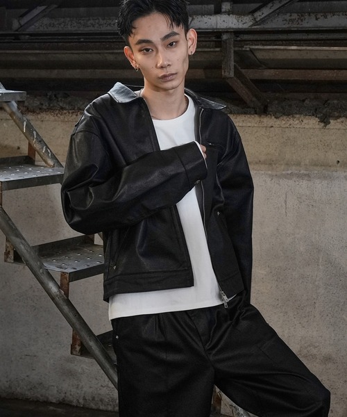 LANDNESS/ランドネス】COATED DENIM ZIP JACKET/コーティッドデニム
