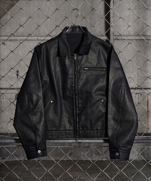 LANDNESS/ランドネス】COATED DENIM ZIP JACKET/コーティッドデニム