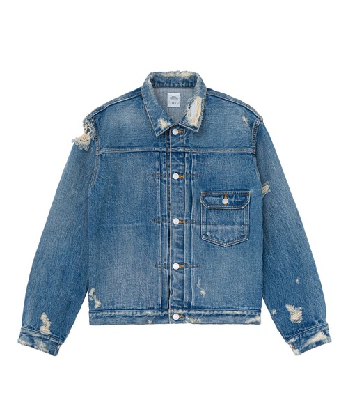 BEDWIN & THE HEARTBREAKERS（ベドウィン アンド ザ ハートブレイカーズ）の「DAMAGED DENIM JACKET "CASSIDY"（デニムジャケット・メンズ・インディゴブルー・X-LARGE/LARGE/MEDIUM）」の2枚目の写真