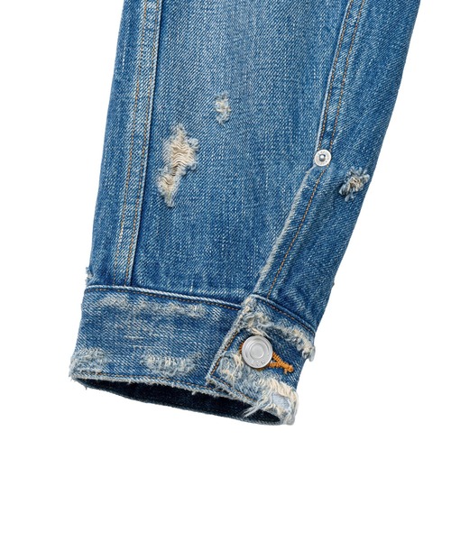 BEDWIN & THE HEARTBREAKERS（ベドウィン アンド ザ ハートブレイカーズ）の「DAMAGED DENIM JACKET "CASSIDY"（デニムジャケット・メンズ・インディゴブルー・X-LARGE/LARGE/MEDIUM）」の5枚目の写真