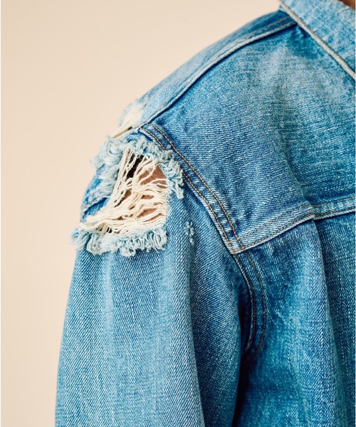 BEDWIN & THE HEARTBREAKERS（ベドウィン アンド ザ ハートブレイカーズ）の「DAMAGED DENIM JACKET "CASSIDY"（デニムジャケット・メンズ・インディゴブルー・X-LARGE/LARGE/MEDIUM）」の14枚目の写真