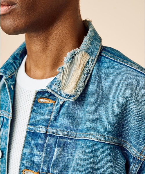 BEDWIN & THE HEARTBREAKERS（ベドウィン アンド ザ ハートブレイカーズ）の「DAMAGED DENIM JACKET "CASSIDY"（デニムジャケット・メンズ・インディゴブルー・X-LARGE/LARGE/MEDIUM）」の15枚目の写真