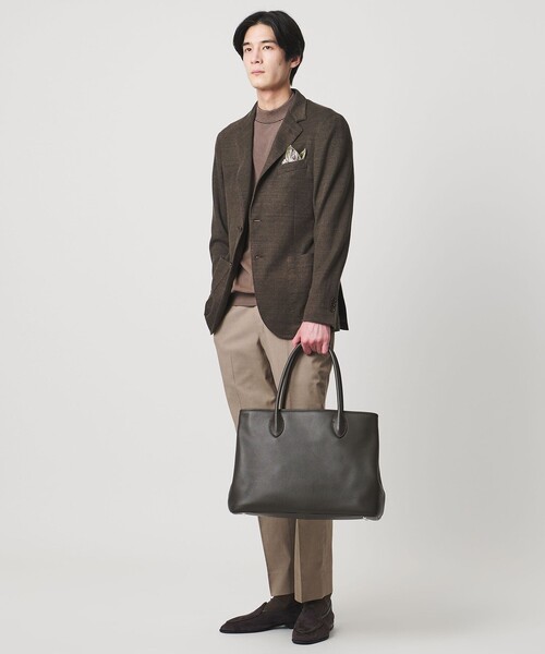 UNITED ARROWS（ユナイテッドアローズ）の「レザー ジップ トートバッグ（トートバッグ・メンズ・ブラック/ダークブラウン・FREE）」の22枚目の写真