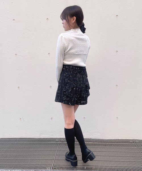 abc une face(アーベーセーアンフェイス)の「バックリボンショートパンツ(その他パンツ・レディース・ホワイト/ブラック・FREE)」の12枚目の写真