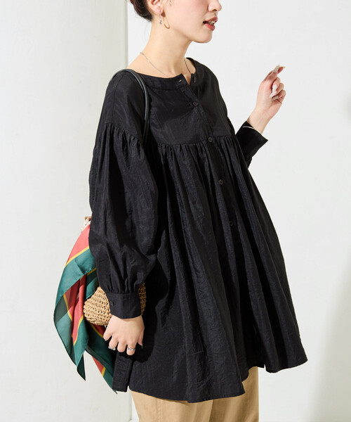FREAK'S STORE(フリークスストア)の「限定展開 前後 2way チュニック ブラウス(シャツ/ブラウス・レディース・ナチュラル/ブルー/ブラック/ベージュ・フリ-)」の8枚目の写真