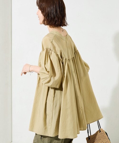 FREAK'S STORE(フリークスストア)の「限定展開 前後 2way チュニック ブラウス(シャツ/ブラウス・レディース・ナチュラル/ブルー/ブラック/ベージュ・フリ-)」の16枚目の写真