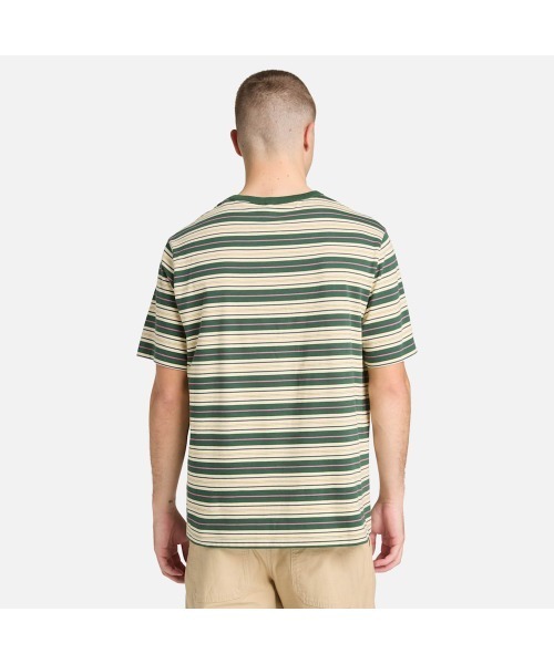 Timberland(ティンバーランド)の「ストライプ 半袖 Tシャツ ユニセックス(Tシャツ/カットソー・メンズ・ベージュ系その他・LARGE/XX-LARGE/X-LARGE/MEDIUM/SMALL)」の3枚目の写真
