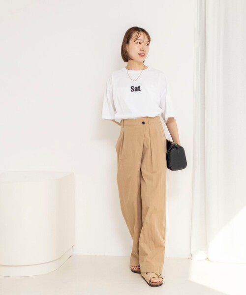 NOLLEY’S(ノーリーズ)の「ウォッシャブルweekendTシャツ(Tシャツ/カットソー・レディース・ホワイト系その他3/ホワイト系その他2/ホワイト系その他4・FREE)」の8枚目の写真