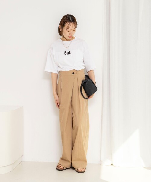 NOLLEY’S(ノーリーズ)の「ウォッシャブルweekendTシャツ(Tシャツ/カットソー・レディース・ホワイト系その他3/ホワイト系その他2/ホワイト系その他4・FREE)」の11枚目の写真