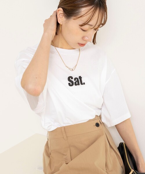 NOLLEY’S(ノーリーズ)の「ウォッシャブルweekendTシャツ(Tシャツ/カットソー・レディース・ホワイト系その他3/ホワイト系その他2/ホワイト系その他4・FREE)」の12枚目の写真