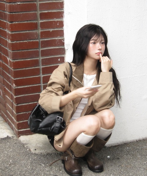modimood（モディムード）の「[MADE] MOMU BASIC デイリー華奢見えネック7分袖Tシャツ（Tシャツ/カットソー・レディース・アイボリー/ネイビー/グレー・FREE/2/1）」の22枚目の写真