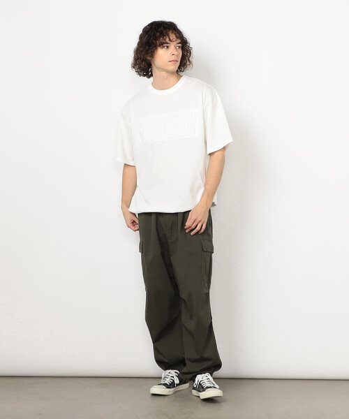 Purple&Yellow（パープルアンドイエロー）の「エンボスロゴ 半袖Tシャツ（Tシャツ/カットソー・メンズ・ホワイト/ブラック/サックスブルー・SMALL/MEDIUM/LARGE）」の5枚目の写真