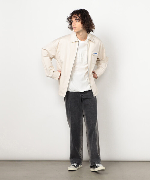 Purple&Yellow（パープルアンドイエロー）の「エンボスロゴ 半袖Tシャツ（Tシャツ/カットソー・メンズ・ホワイト/ブラック/サックスブルー・SMALL/MEDIUM/LARGE）」の6枚目の写真