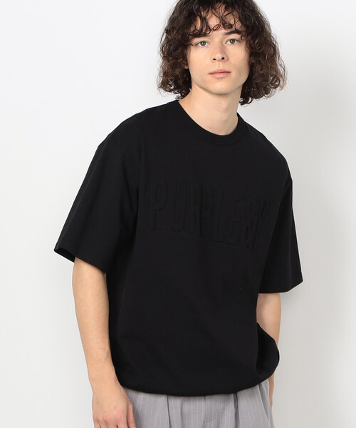 Purple&Yellow（パープルアンドイエロー）の「エンボスロゴ 半袖Tシャツ（Tシャツ/カットソー・メンズ・ホワイト/ブラック/サックスブルー・SMALL/MEDIUM/LARGE）」の11枚目の写真