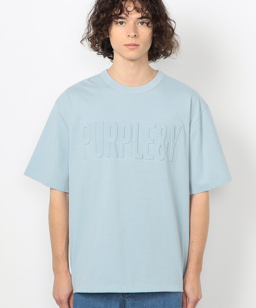Purple&Yellow（パープルアンドイエロー）の「エンボスロゴ 半袖Tシャツ（Tシャツ/カットソー・メンズ・ホワイト/ブラック/サックスブルー・SMALL/MEDIUM/LARGE）」の17枚目の写真