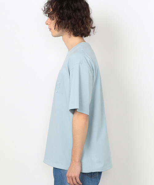 Purple&Yellow（パープルアンドイエロー）の「エンボスロゴ 半袖Tシャツ（Tシャツ/カットソー・メンズ・ホワイト/ブラック/サックスブルー・SMALL/MEDIUM/LARGE）」の18枚目の写真