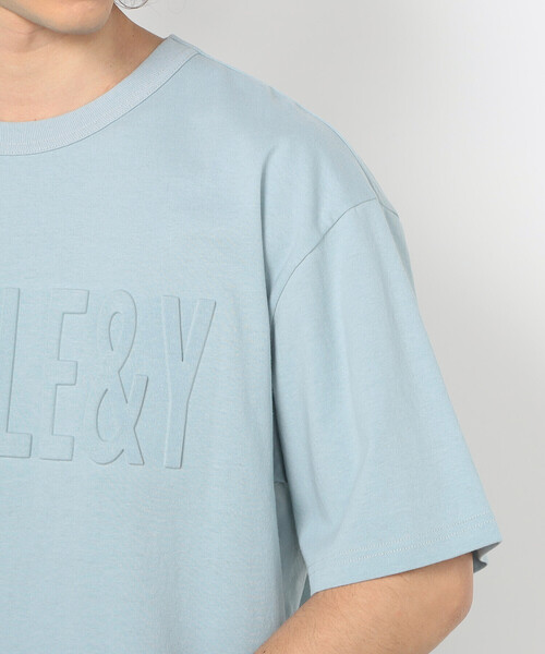 Purple&Yellow（パープルアンドイエロー）の「エンボスロゴ 半袖Tシャツ（Tシャツ/カットソー・メンズ・ホワイト/ブラック/サックスブルー・SMALL/MEDIUM/LARGE）」の21枚目の写真