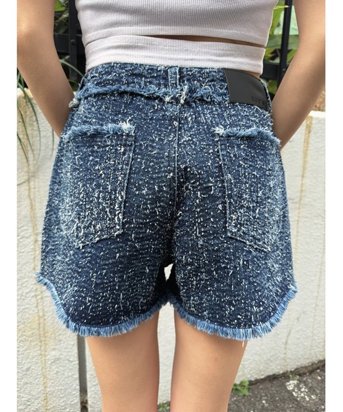 EGOIST（エゴイスト）の「ツイードデニムSPT（デニムパンツ・レディース・サックスブルー/ネイビー・M/S）」の22枚目の写真