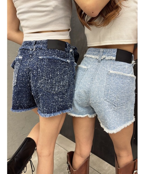 EGOIST（エゴイスト）の「ツイードデニムSPT（デニムパンツ・レディース・サックスブルー/ネイビー・M/S）」の4枚目の写真