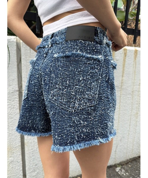 EGOIST（エゴイスト）の「ツイードデニムSPT（デニムパンツ・レディース・サックスブルー/ネイビー・M/S）」の17枚目の写真